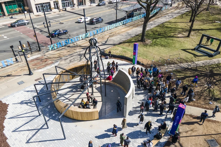 In Newark, a Harriet Tubman monument replaces Christopher Columbus