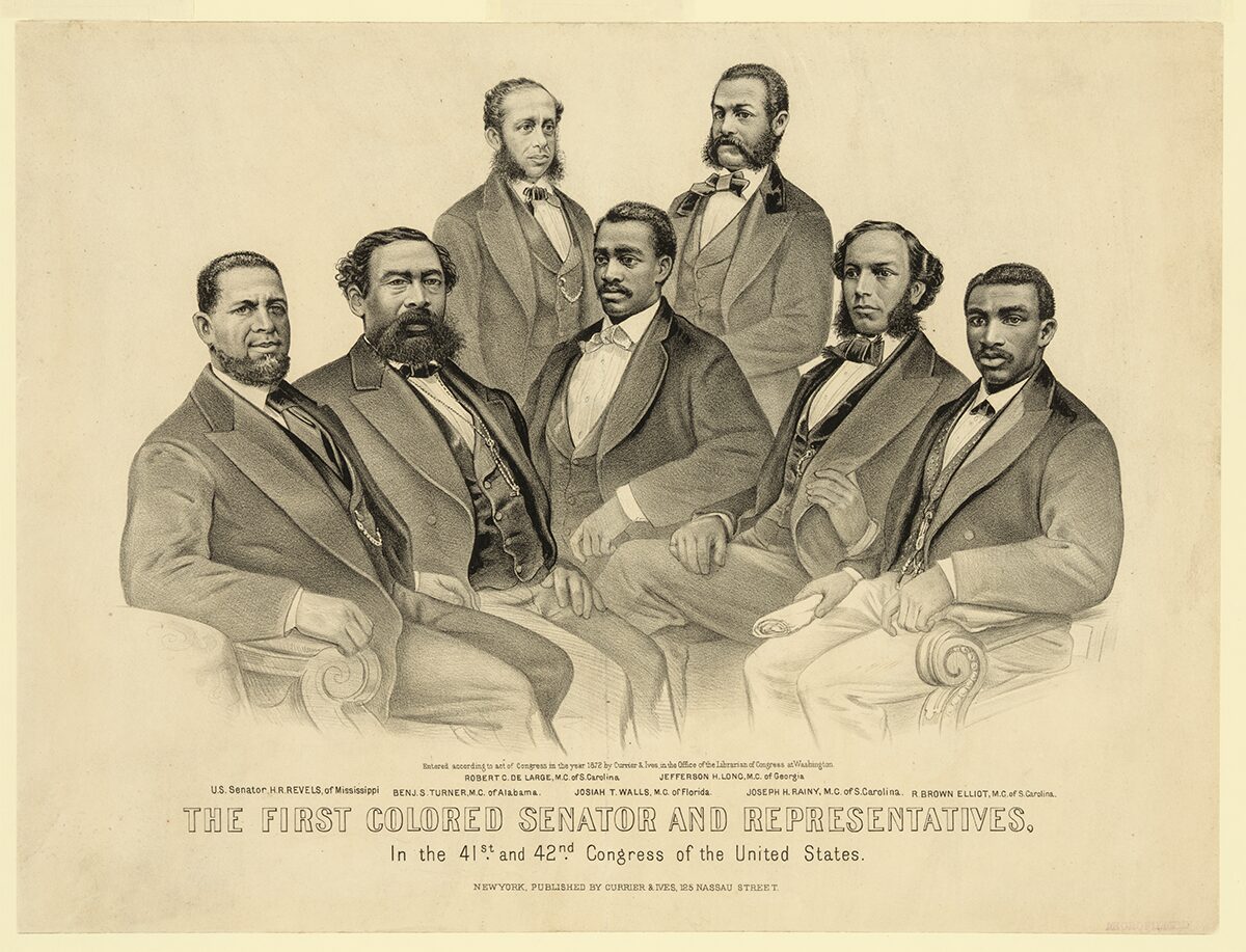 The First Colored Senator and Representatives illustration